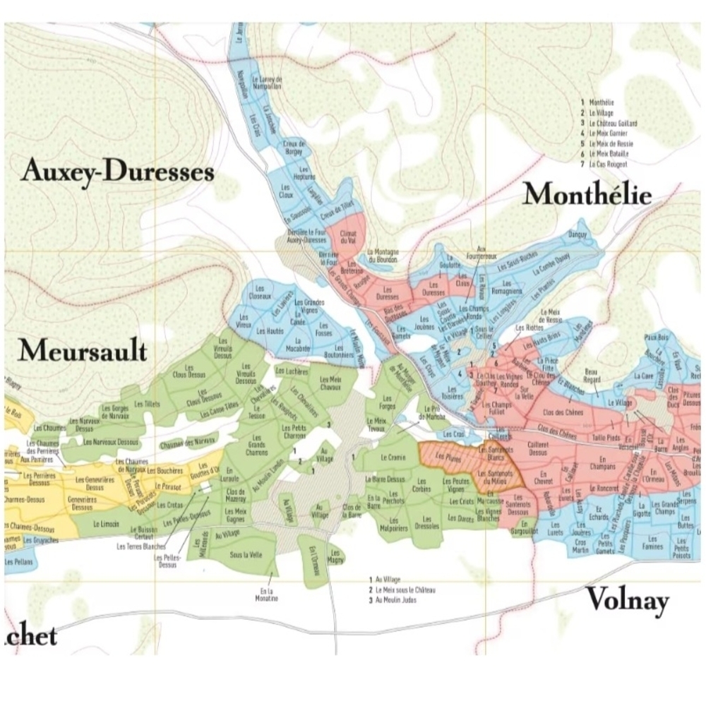 NIB. Maps Of Climats De Bourgogne - France Wine Region Wall Art - Without Frame - Picture 3 of 9